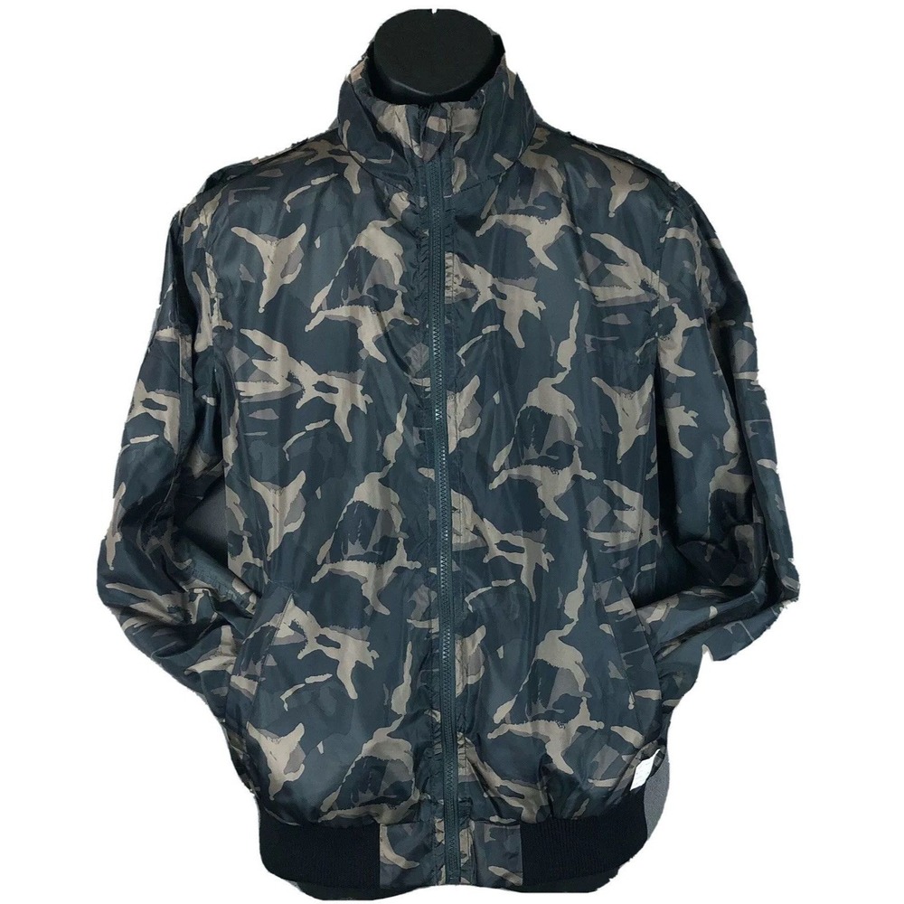 Adam Levine Camouflage Light‎ Windbreaker Jacket Maroon 5 Size Medium